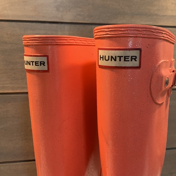 SOL!!! Hunter Boots Original Kids Starcloud Glitter Pink Size 5 Girls - Picture 2 of 8